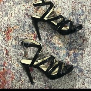 Sexy Black Strappy Heels